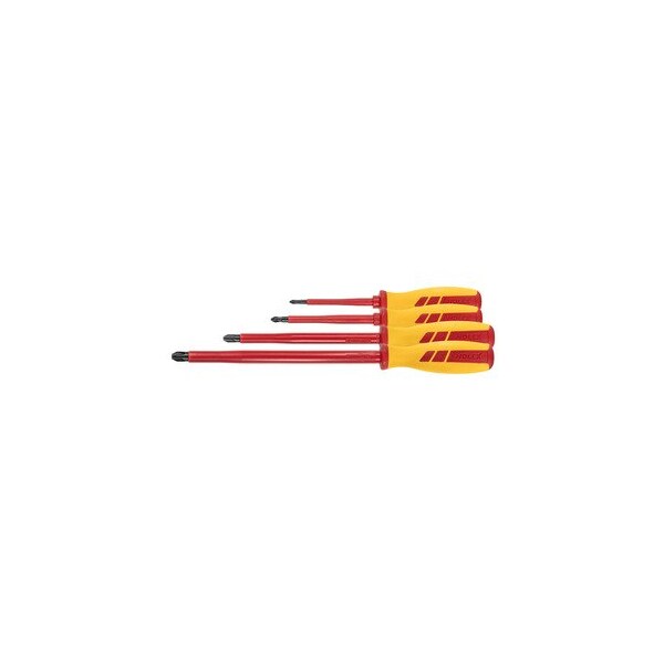 Holex Electrician's screwdriver set for Phillips fully insulated- Number of screwdrivers: 4 - 668641 4
