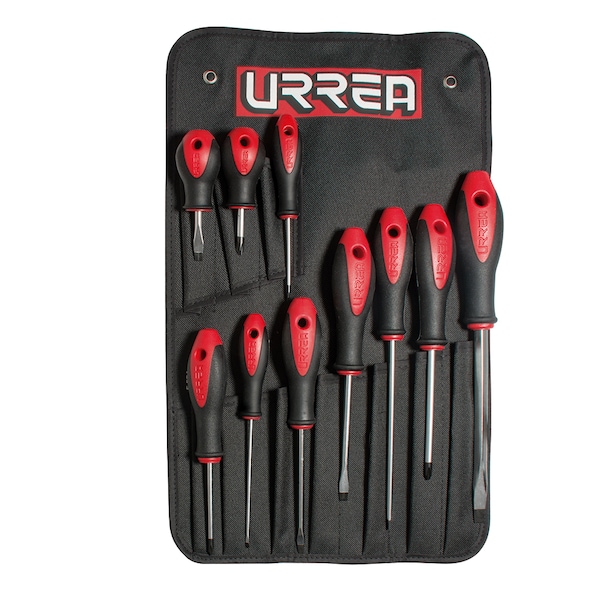 Urrea Bimaterial Screwdriver, Set of 10 pieces comb - 8600F