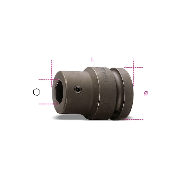 Beta 727PI/22 1 in Drive Impact Bit Holder Socket, for 727/Es22 and 727/ES22TX - 007270022