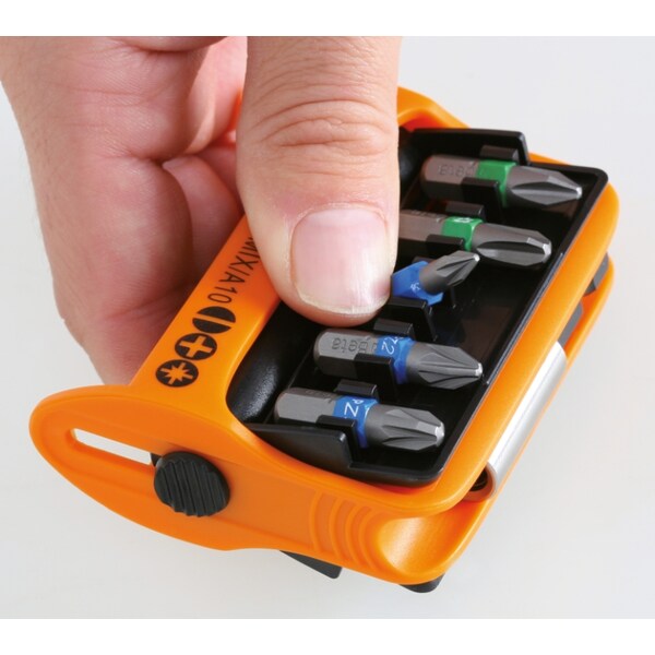 Beta 860MIX/A10 Set of 10 Bits with Magnetic Bit Holder in Plastic Case - 008600900
