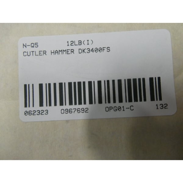 Eaton Cutler-Hammer Molded Case Circuit Breaker, DK Series, 400A, 240V AC - DK3400FS