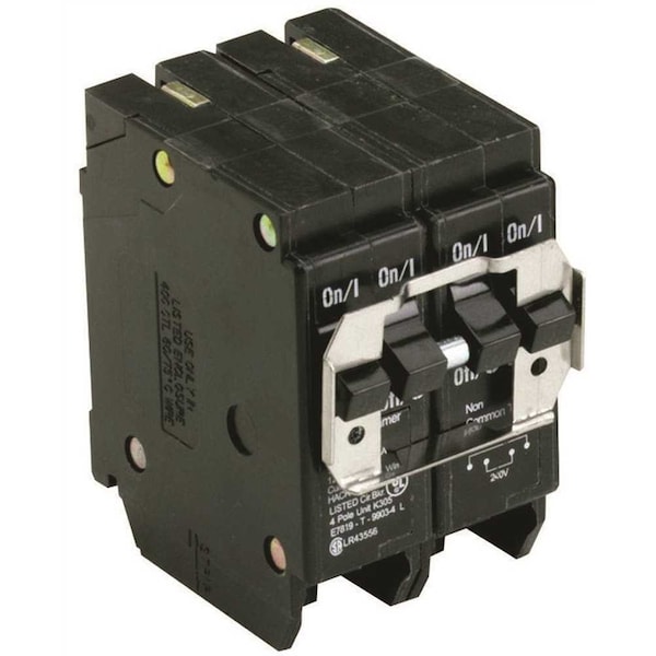 Eaton Circuit Breaker, BR Series, 30A, 4 Pole, 120/240V AC, 10kA - BQC230230