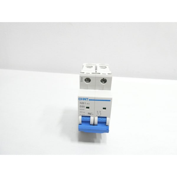 Chint 2P 63A AMP 480V-AC MINIATURE CIRCUIT BREAKER - NB1-63