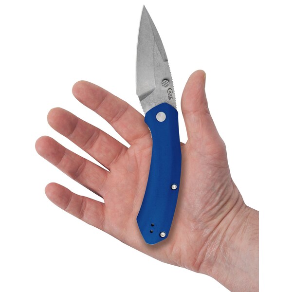Case Cutlery Knife, Case Blue Anodized Aluminum Westline S35VN Blade - 36552