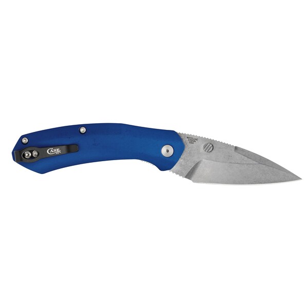 Case Cutlery Knife, Case Blue Anodized Aluminum Westline S35VN Blade - 36552