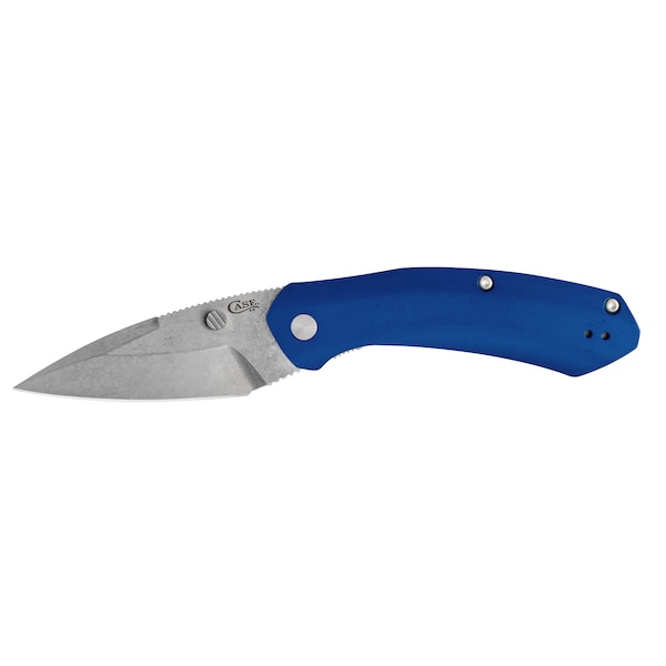 Case Cutlery Knife, Case Blue Anodized Aluminum Westline S35VN Blade - 36552