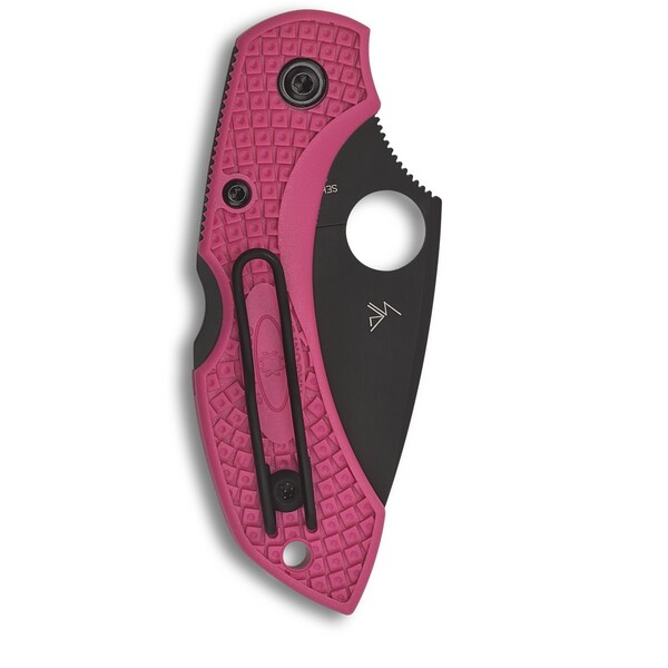 Spyderco 2024 Spyderco Dragonfly 2, Lightweight Pink, Plain Black Blade, Reveal 7 - SPY-C28FPPNS30VBK2