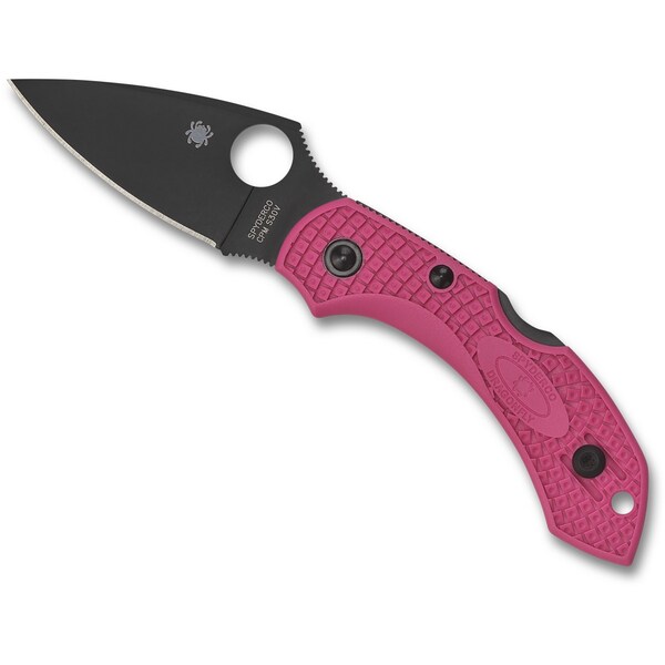 Spyderco 2024 Spyderco Dragonfly 2, Lightweight Pink, Plain Black Blade, Reveal 7 - SPY-C28FPPNS30VBK2