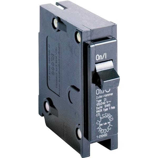 Eaton Cutler-Hammer Circuit Breaker, CL Series, 20A, 1 Pole, 120/240V AC, 10kA - CL120