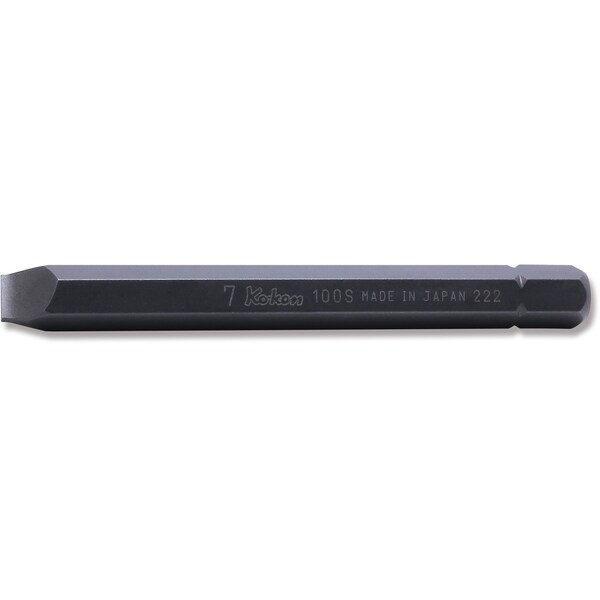 Ko-Ken Bit Slotted 1.0 x 7 80mm 5/16 Hex Drive - 100S.80-7