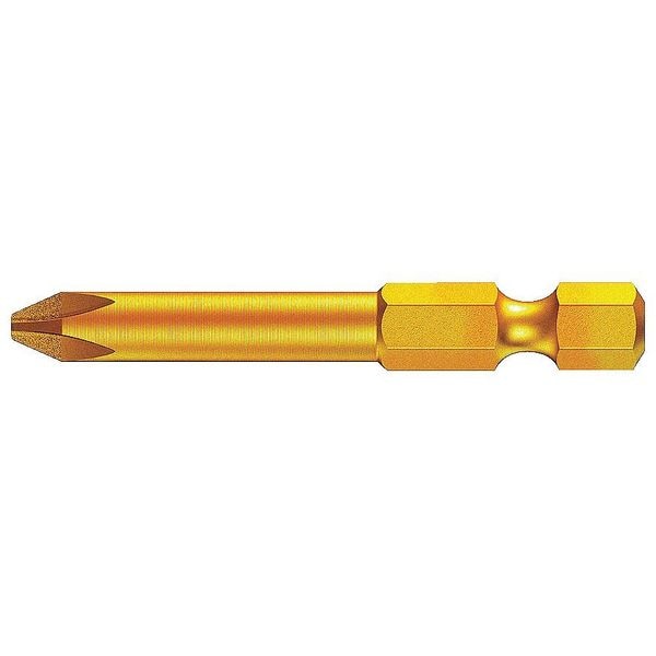 Wera Power Bit, SAE, 1/4", Hex, #2, 2", S2 Steel - 05134951001