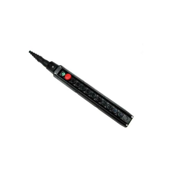 Controles Springer Co T.E.R., MIKE Pendant F70CB12001000001, de 12 botones, negro, botones de 2 velocidades - F70CB12001000001