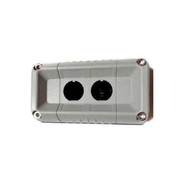 Springer Controls Co T.E.R., F71FG00000000001 Estación de Control Montada en la Pared VICTOR, Solo Carcasa, 2 Botones, Gris - F71FG00000000001