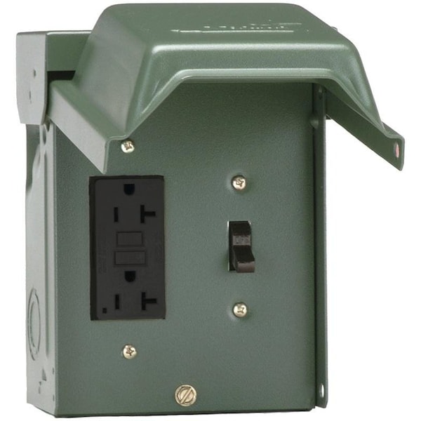 Ge Industrial Solutions Power Outlet, 20 A, 120 V, Green - U010S010GRP
