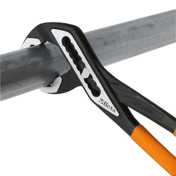 Beta 1048N 12-inch Slip Joint, Groove Joint Pliers, Slip-proof PVC Handles, Jaw Capacity 44 - 60 mm - 010480920