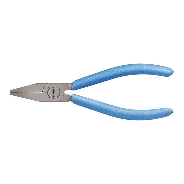 Gedore Flat Nose Pliers, 5-1/2", Handle Type: Dipped, Non-Slip - 8110-140 TL