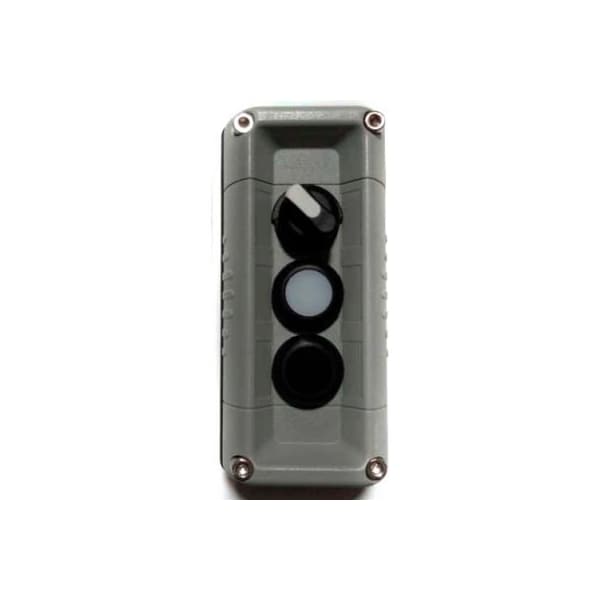 Controles Springer Co T.E.R., F71GG00020001015 Estación de Control de Montaje en Pared VICTOR, Gris, 3 Orificios, 3 Posiciones Selector + 2 Funciones - F71GG00020001015