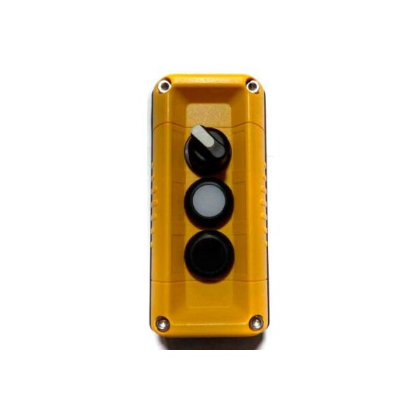 Controles Springer Co T.E.R., F71GY00020001010 Estación de Control Montaje en Pared VICTOR, Amarillo, 3 Orificios, Selector de 2 Posiciones + 2 Funciones - F71GY00020001010