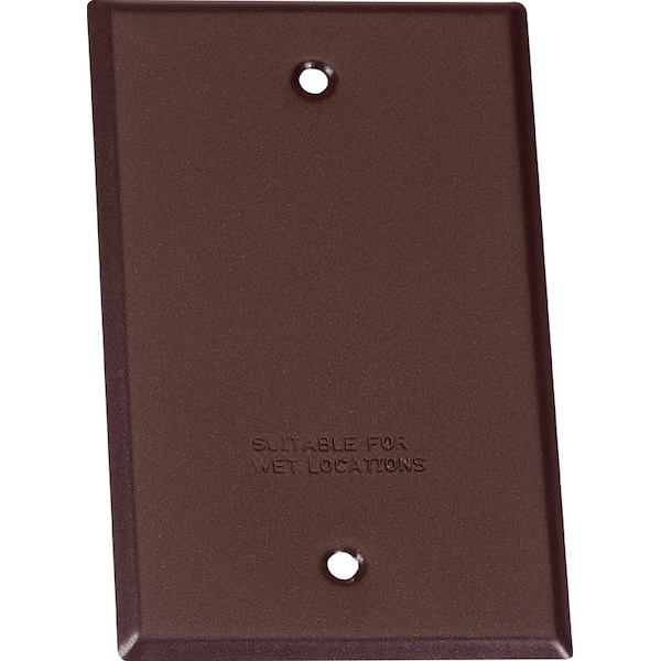 Sigma Electric Electrical Box Cover, 1 Gang, Rectangular, Stamped Steel, Blank Cover - 14240BR