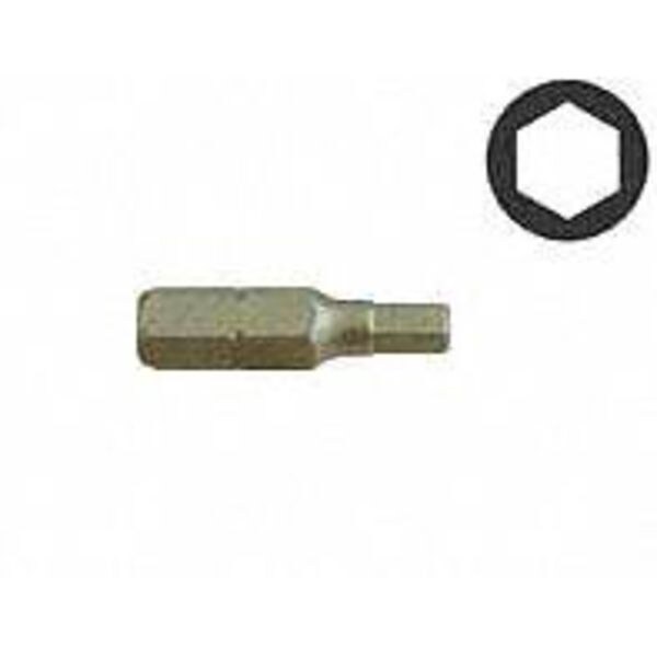Zoro Select Torsion Bit, SAE, 1/4", Hex, 1/4", 1", S2Steel - 3UNE2