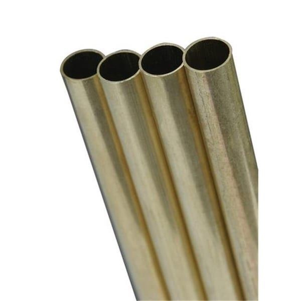 K&S Precision Metals K & S 1152 0.34 x 36 in. Round Metal Brass Tubes - - 5024161
