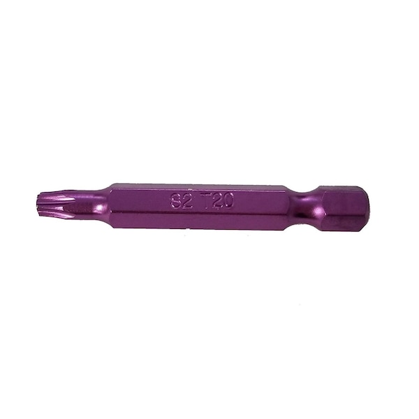 Woodpro Fasteners 50 mm x 2 in. Purple Finish Bits, 100PK - BIT-T20X50-100PK