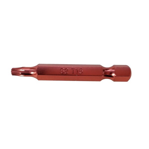 Woodpro Fasteners 50 mm x 2 in. Red Finish Bits, 100PK - BIT-T15X50-100PK