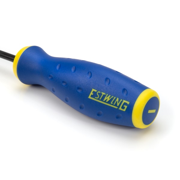 Estwing 1/4" x 6" Slotted Magnetic Diamond Tip Screwdriver with Ergonomic Handle - 42447-02