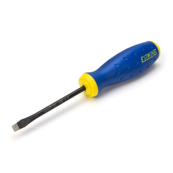 Estwing 1/4" x 6" Slotted Magnetic Diamond Tip Screwdriver with Ergonomic Handle - 42447-02