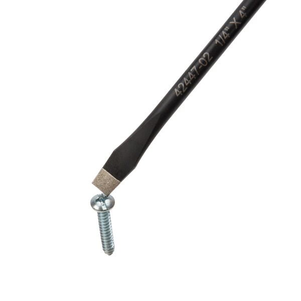 Estwing 1/4" x 6" Slotted Magnetic Diamond Tip Screwdriver with Ergonomic Handle - 42447-02