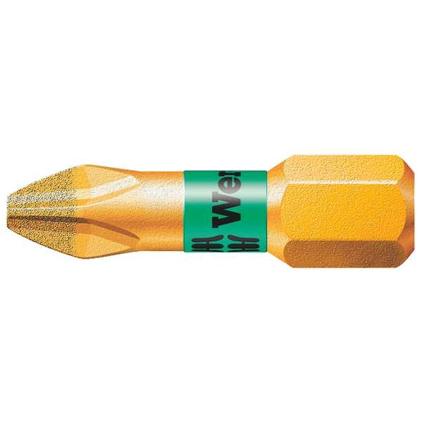 Wera Torsion Bit, SAE, 1/4", Hex, #1, 1", S2 Steel - 05056400001