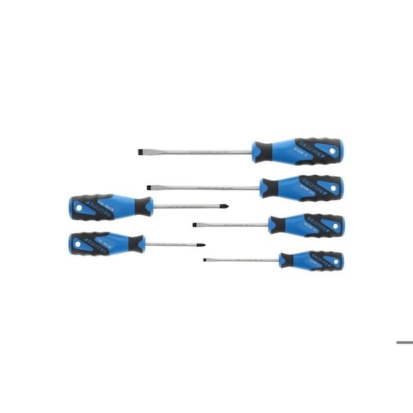 Gedore Screwdriver Set, 3C, 6 pcs., Is 4-8 Pz 1-2 - 2150-2160 PZ-06