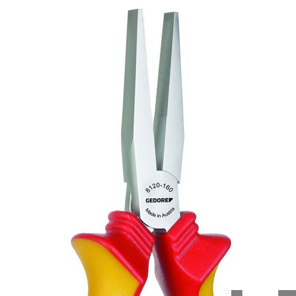Gedore Insulated Flat Nose Pliers, 6-1/4" - VDE 8120-160 H