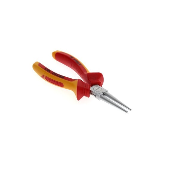 Gedore Insulated Round Nose Pliers, 6-1/4", Overall Length: 160mm - VDE 8122-160 H