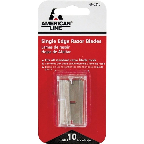 American Line Single Edge Blade, Two-Facet Blade, 3/4 in W Blade, HCS Blade - 66-0210
