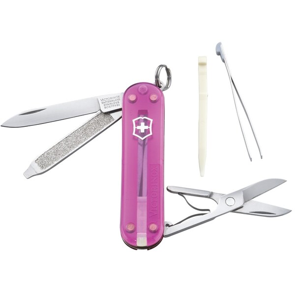 Swiss Army Brands 2024 Victorinox 58005 Classic Sd Pink Translucent 58Mm, Clam Pack - VIC-0.6223.T5R-X5