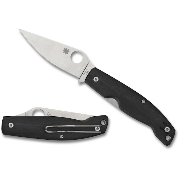 Spyderco 2023 Spyderco Reveal 6 Pattadese G-10 Black M390 Steel Plain Edge - SPY-C257GP