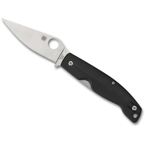 Spyderco 2023 Spyderco Reveal 6 Pattadese G-10 Black M390 Steel Plain Edge - SPY-C257GP