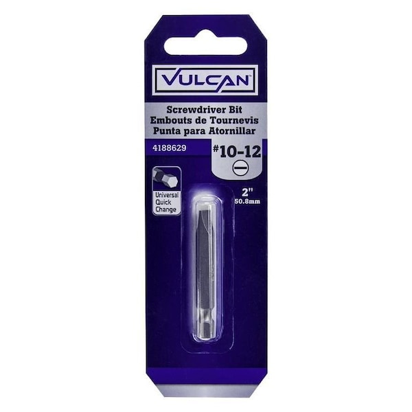 Vulcan Screwdriver Bit, Hex Shank, S2 Chrome Molybdenum Steel - 306941OR