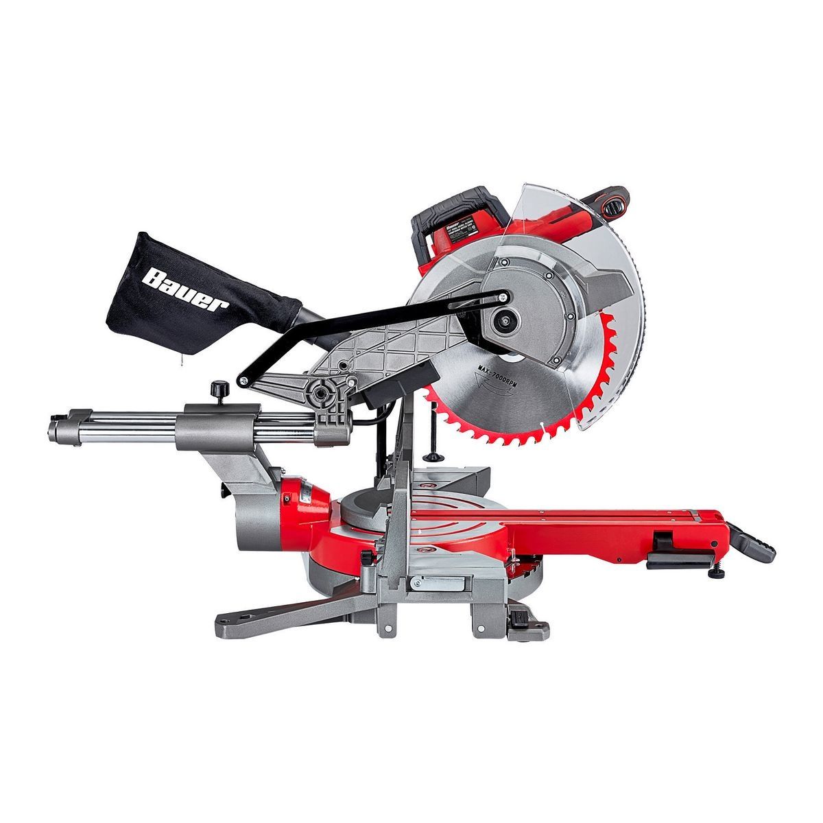 Sierra ingletadora compuesta deslizante de doble bisel Bauer de 12 pulgadas - 57151