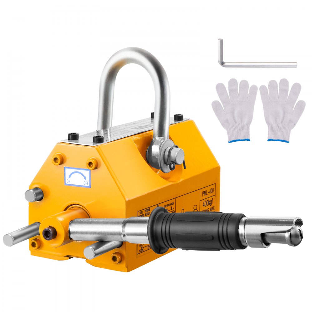 VEVOR Magnetic Lifter, 880 lbs/400 kg Pulling Capacity, 2.5 Safety Factor, Neodymium & Steel, Lifting Magnet with Release, Permanent Lift Magnets, Heavy Duty Magnet for Hoist, Shop Crane, Block, Board - YCXPU400KGN4201VZV0