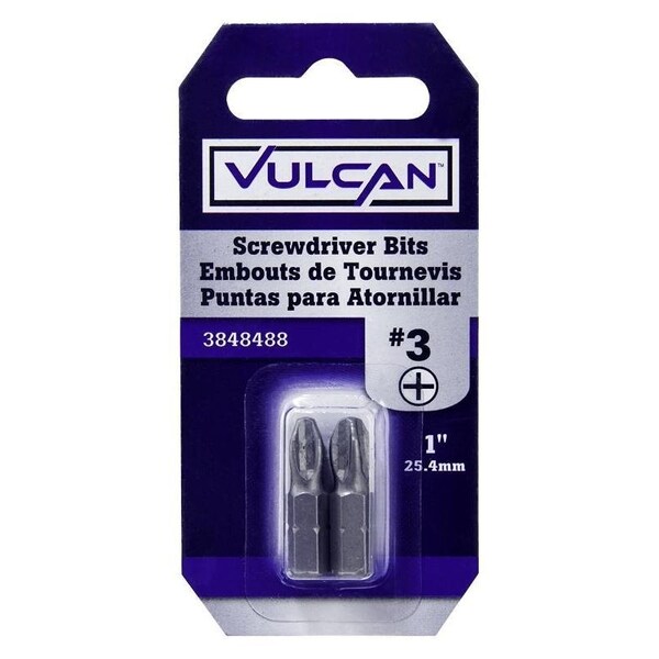 Vulcan Screwdriver Bit, Hex Shank, S2 Chrome Molybdenum Steel - 304732OR