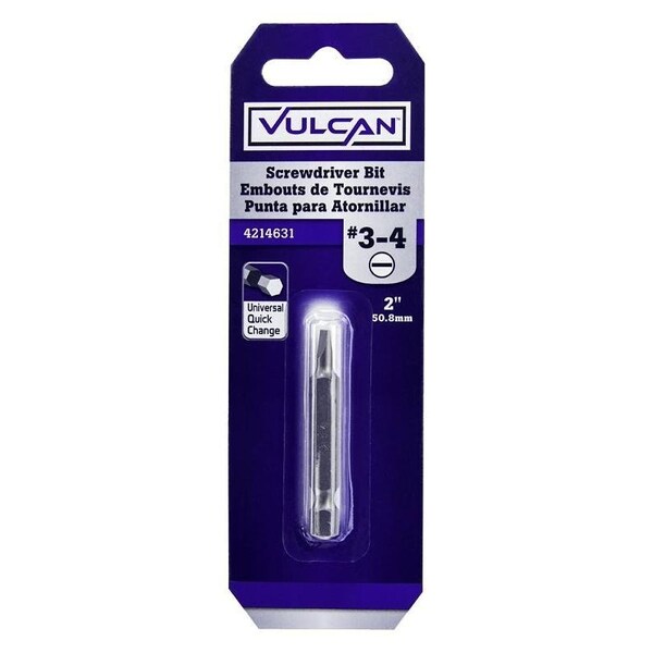 Vulcan Screwdriver Bit, Hex Shank, S2 Chrome Molybdenum Steel - 306511OR