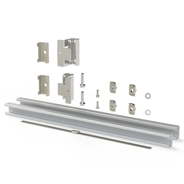 Saginaw Control & Engineering Pole Mount Kit, 3 in. H x 17 in. W x 6 in. L, Aluminum, Stainless Steel - SCE-PMK17