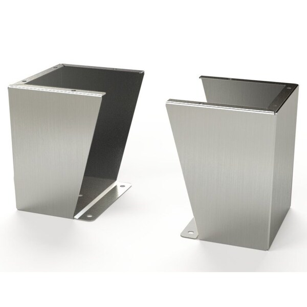 Saginaw Control & Engineering Floor Stand Kit, 12 in. H x 10 in. W x 9.12 in. L, 304 Stainless Steel, 1 PR - SCE-FK1210SS