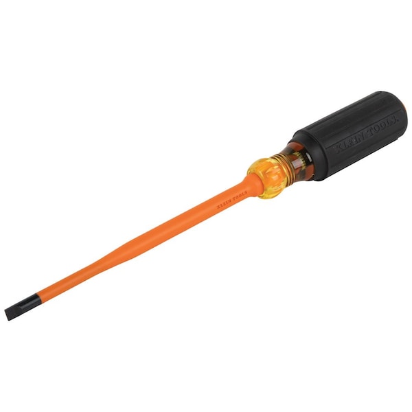 Klein Tools Slim-Tip 1000V Insulated Screwdriver, 1/4-Inch Cabinet, 6-Inch - 6926INS