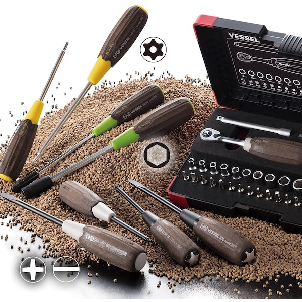 Vessel WOOD-COMPO Tang-Thru Screwdriver No.330 - 330S6100