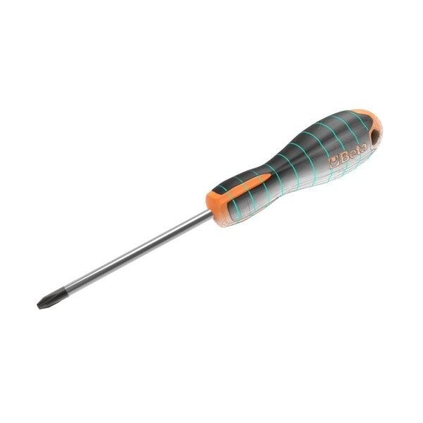 Beta 1201E Evox Slotted Screwdriver, Chrome-plated, 4mm Black Tip, OAL 100mm - 012011030