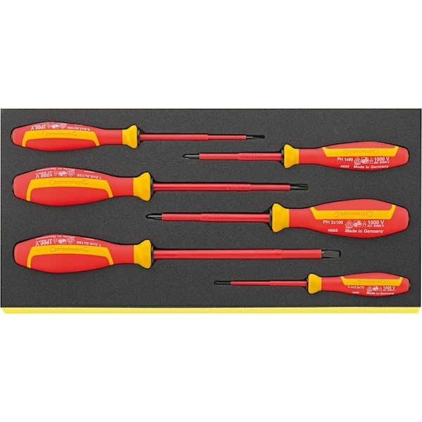 Stahlwille Tools DRALL+ set of screwdrivers i.TCS inlay No.TCS 4660/4665 VDE 1/3-tray6-pcs. - 96838766