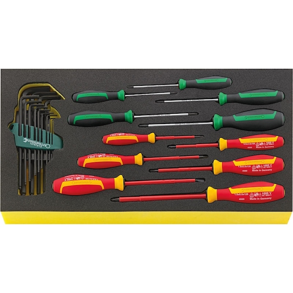 Stahlwille Tools DRALL+ set of screwdrivers i.TCS inlay No.TCS WT 4650-4665 -tray24-pcs. - 96830127